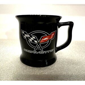 Corvette Ceramic Coffee Mug Genuine General Motors Checkered Flag Car Logo NEW